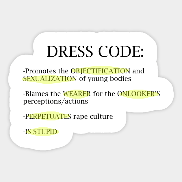 Dress code is Stupid Sticker by Spyderchips